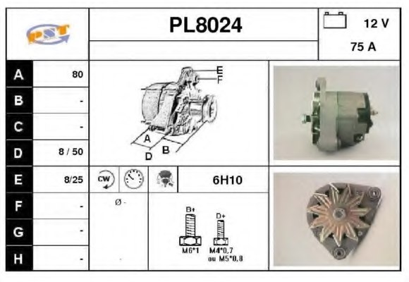 SNRA PL8024 Alternator